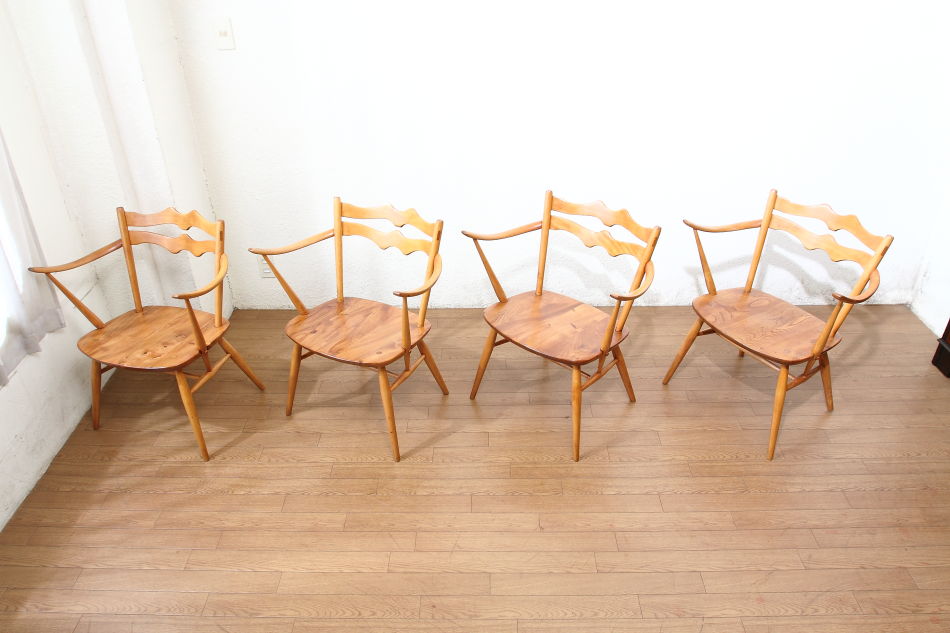 アーコールErcol ラダーバックカウホーンアームチェア ｜アンティーク