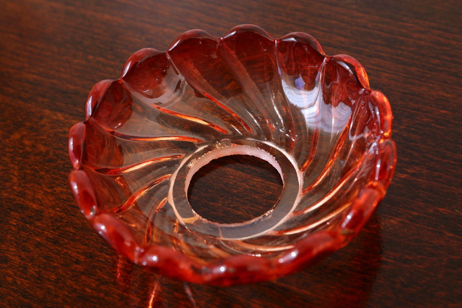 オールドバカラBACCARAT ピンククリスタル ディッシュ ミニペンダント