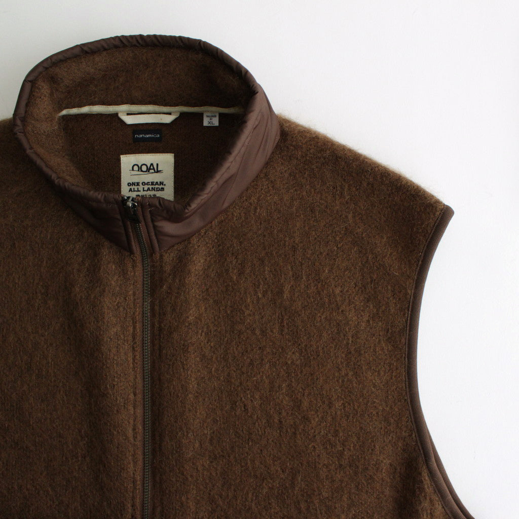 Zip-Up Mohair Vest #Brown [S24FN030] – Diffusion