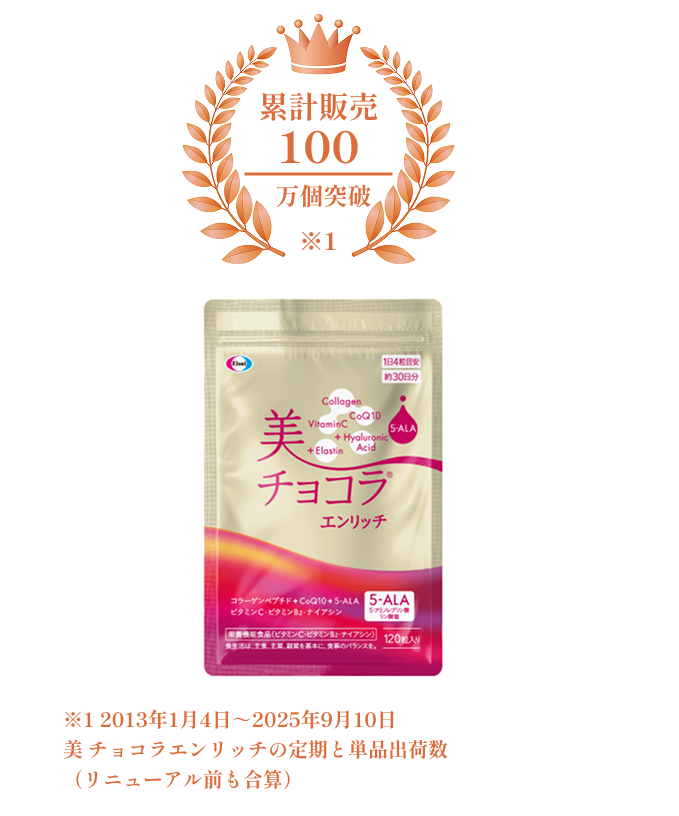 美チョコラ エンリッチ120粒 | エーザイの通信販売