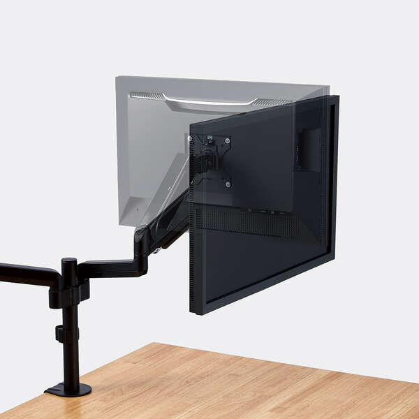 ガススプリング式モニターアーム(デュアルアーム2画面/支柱