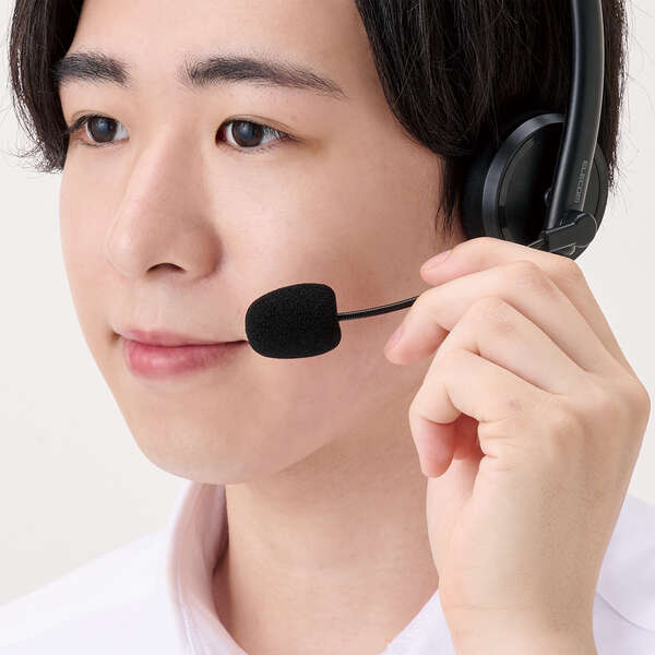 指向性マイク ノイズキャンセリング 小型ヘッドセット 4極 | エレコム