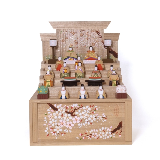 奈良一刀彫 神泉作 段飾雛 桜 小 - 福屋オンラインストア