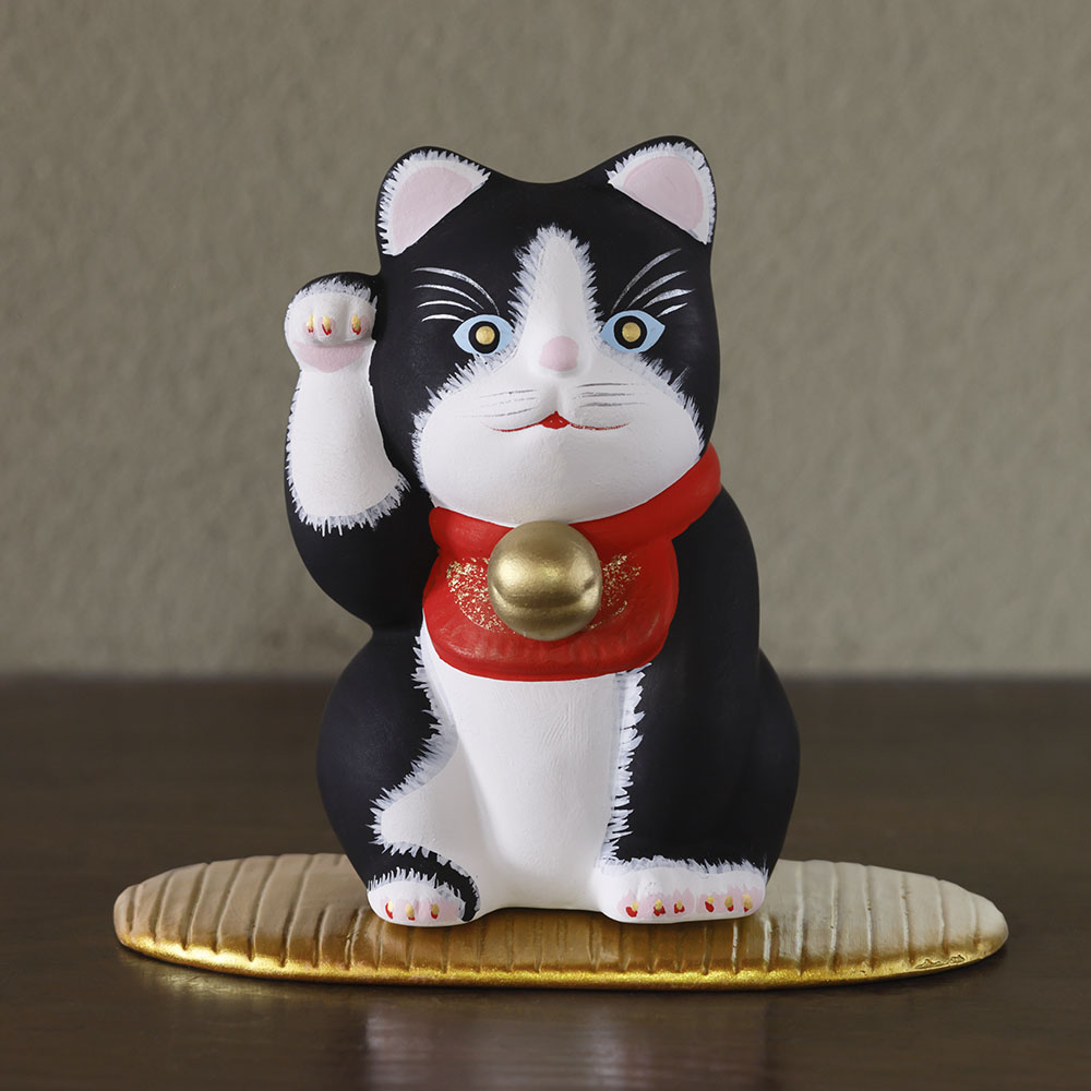 招き猫(はちわれ)小判付き: インテリア・ライフスタイル | スイーツ