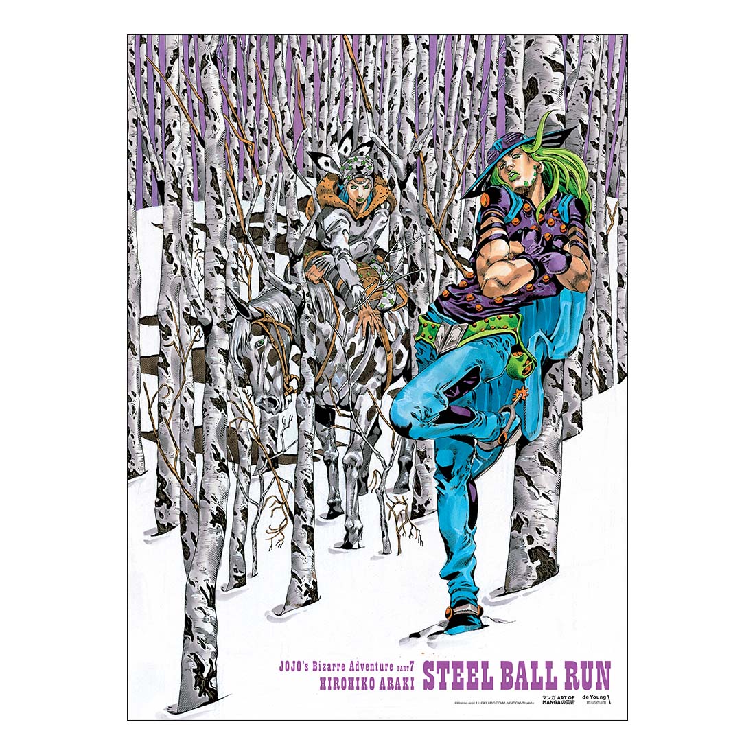 JoJo Part 7 Steel Ball Run Mini Poster - de Young & Legion of
