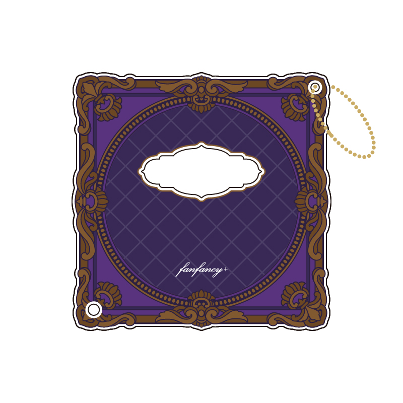 缶バッジアクリルフレーム75mm クラシックフレーム パープル| FUKUYA