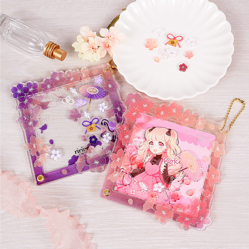 桜アクリルフレーム コースターサイズ 紫色| FUKUYA ONLINE フクヤ