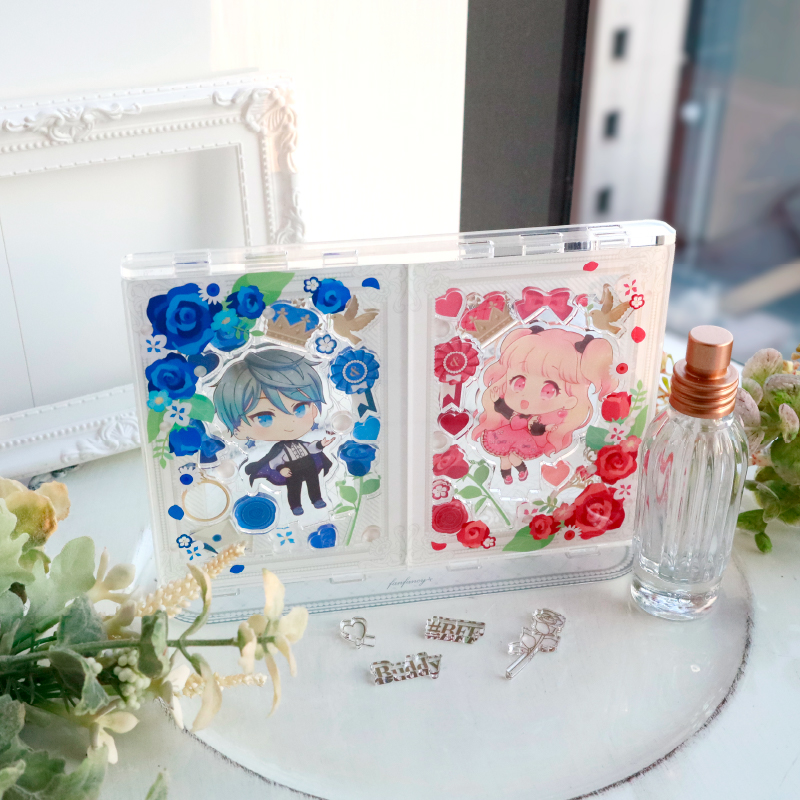 ペアフォトカードアクリルフレーム カスタムローズ オレンジ| FUKUYA