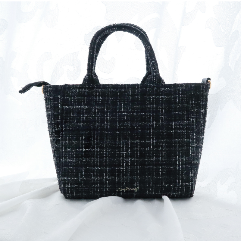 パレットリリーツイードショルダーバッグ ブラック| FUKUYA ONLINE