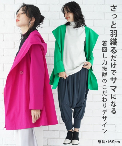 撥水加工 イレギュラータックナイロンコート koibitom｜40代 50代 60代