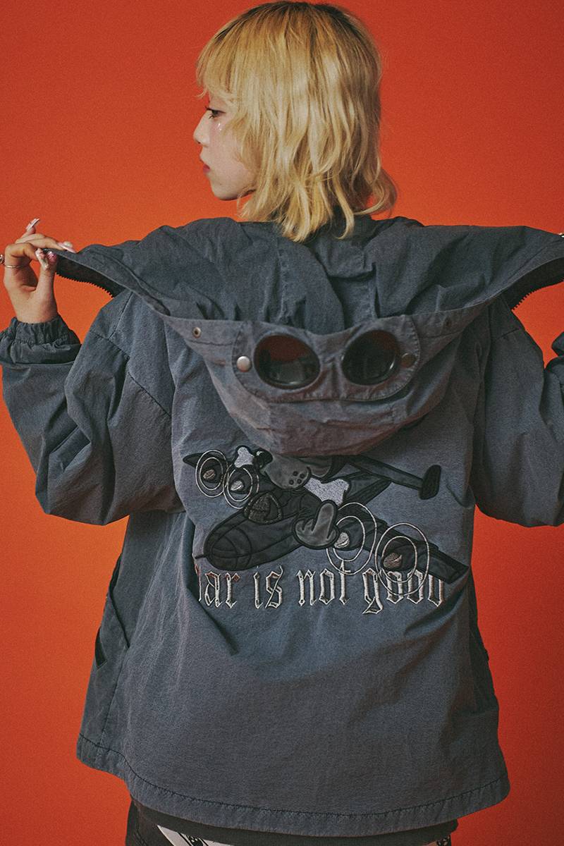 GALFY (ガルフィー)反戦ジャケット - Ink Black / ロックファッション