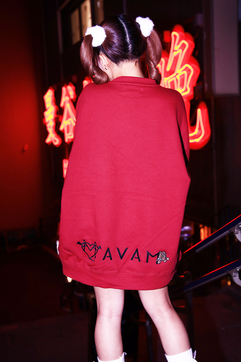 AVAM×GALFY×GEKIROCK CLOTHINGコラボ・スウェット BURGUNDY / ロック