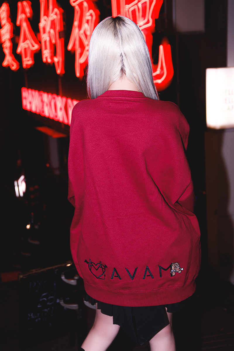 AVAM×GALFY×GEKIROCK CLOTHINGコラボ・スウェット BURGUNDY / ロック