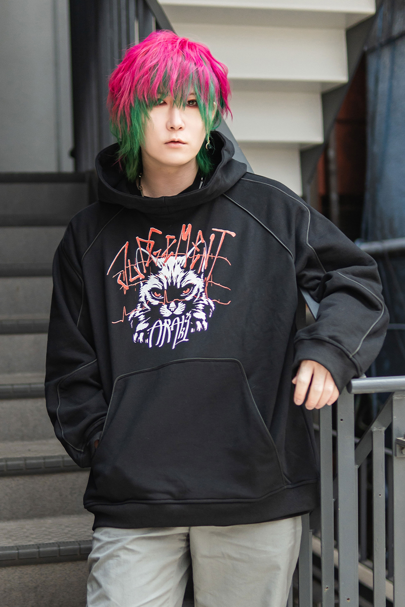 あらき×TEROMELIA×GEKIROCK CLOTHINGコラボ・プルオーバーパーカー