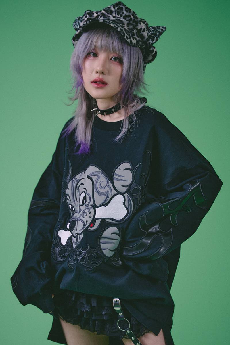 GALFY(ガルフィー) 部族ロンTee - BLACK / ロックファッション