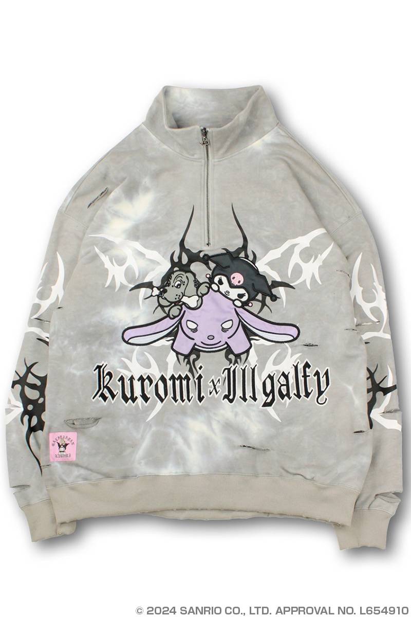 クロミ×GALFY(ガルフィー) イルガルフィームラ染めハーフZIP - Gray