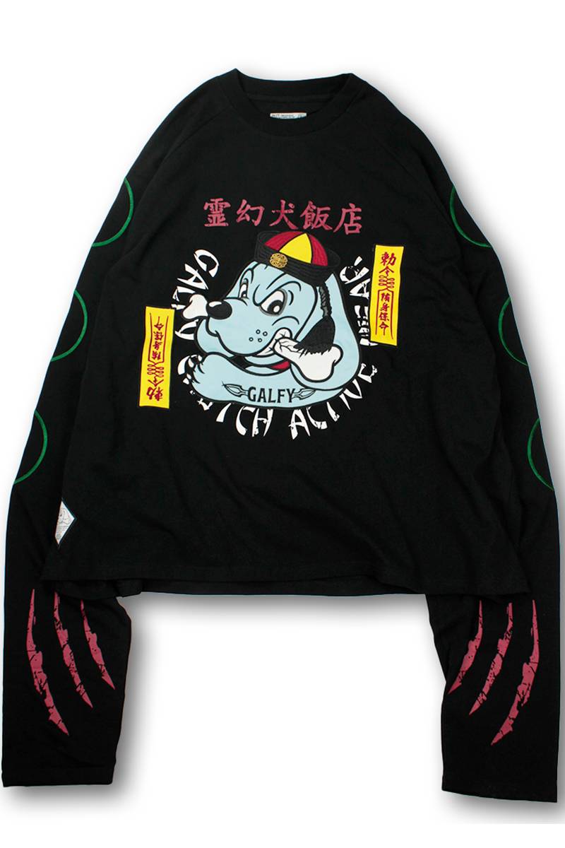 GALFY(ガルフィー) 霊幻犬(キョンシー犬)Tee - BLACK / ロック