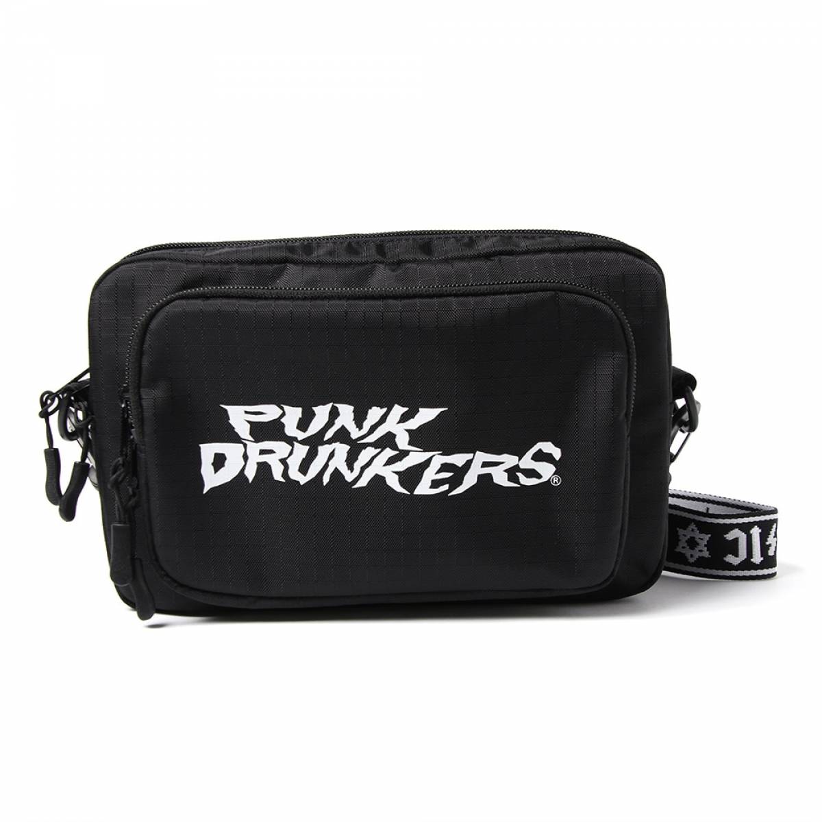 PUNK DRUNKERS (パンクドランカーズ)ギザロゴショルダーBAG - BLACK