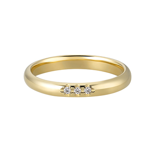 K18 カラーゴールドリング〕K18 リング イエローゴールド (幅約2.8mm