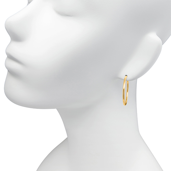 K18イエローゴールド フープピアス 30mm | 高品質 金・プラチナ