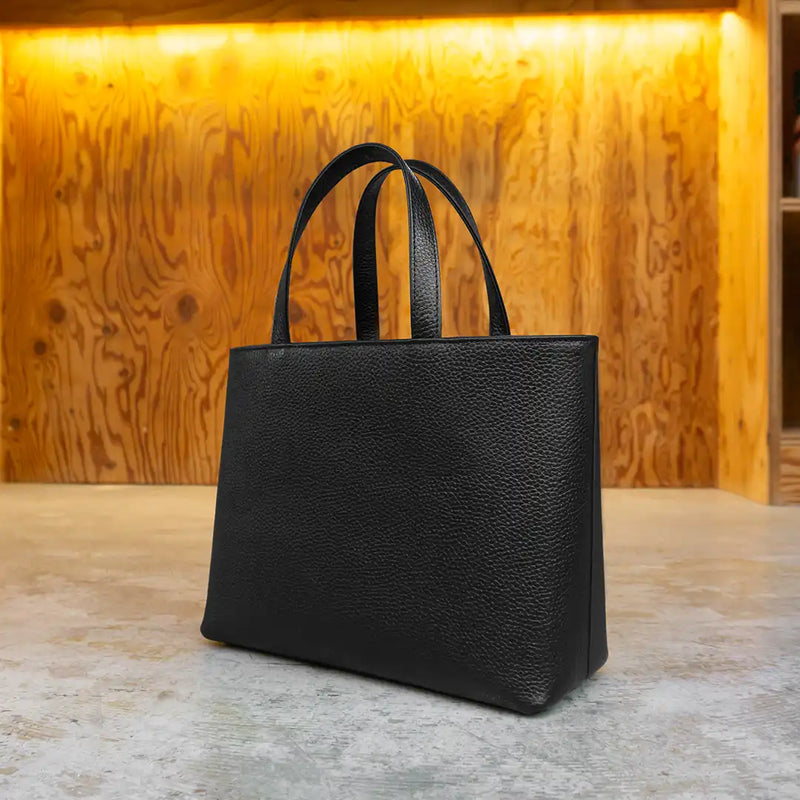 レザーミニトート ブラック – HushTug