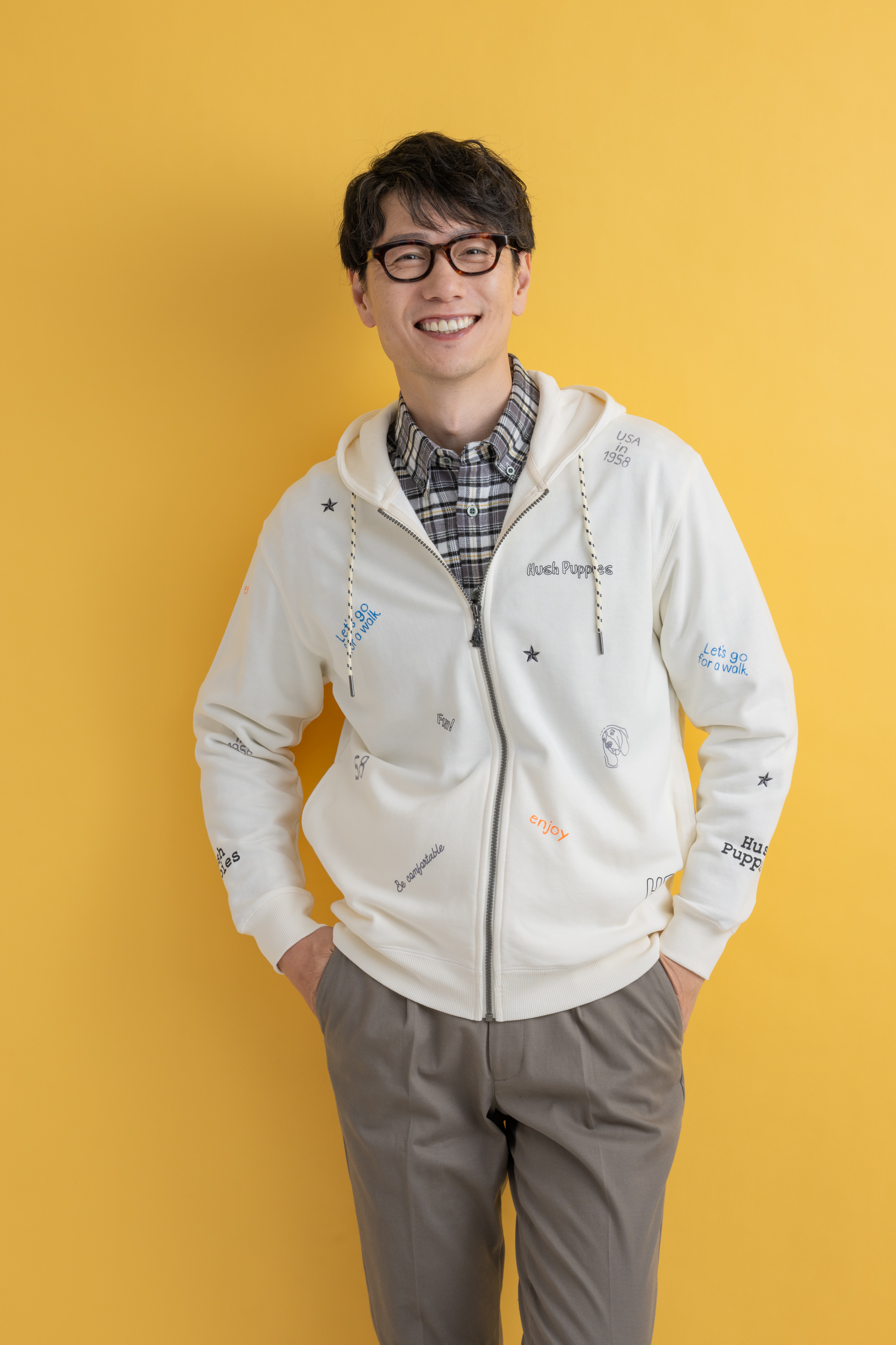 飛柄プリント＆刺しゅう全開パーカー - ハッシュパピーアパレル公式