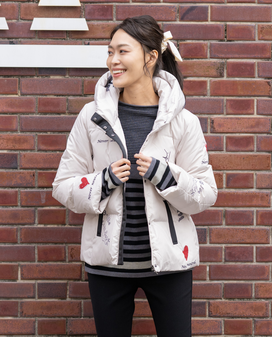 プリントダウンジャケット - ハッシュパピーアパレル公式通販サイト