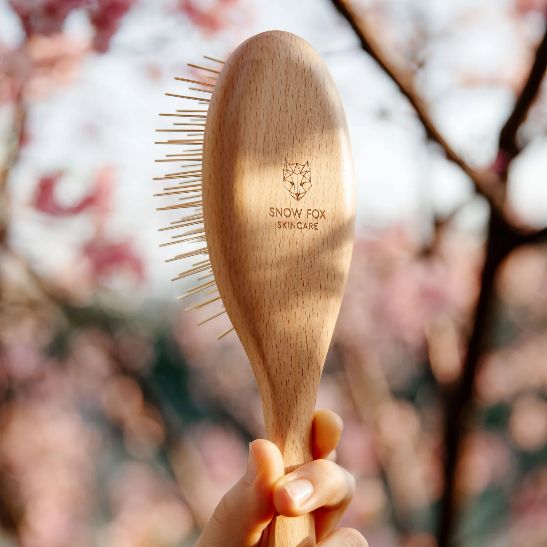 Snow Fox Skincare Gua Sha Hair & Scalp Brush: Premium Wooden