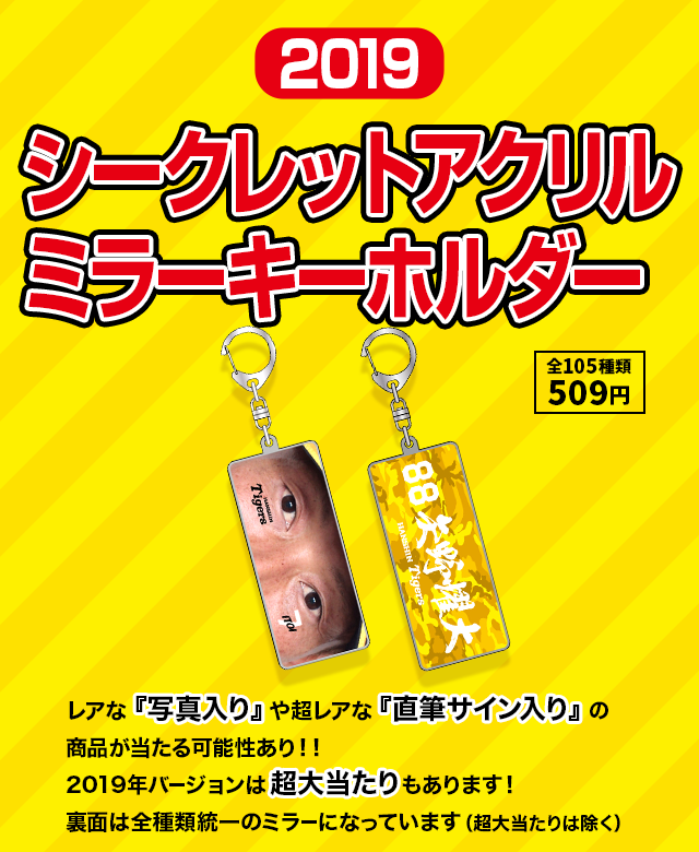 特集】シークレットアクリルミラーキーホルダー2019 消費税対応価格に