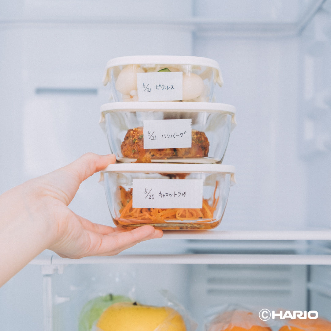 スタッキング耐熱ガラスコンテナ・スクエア10個セット – HARIO NETSHOP