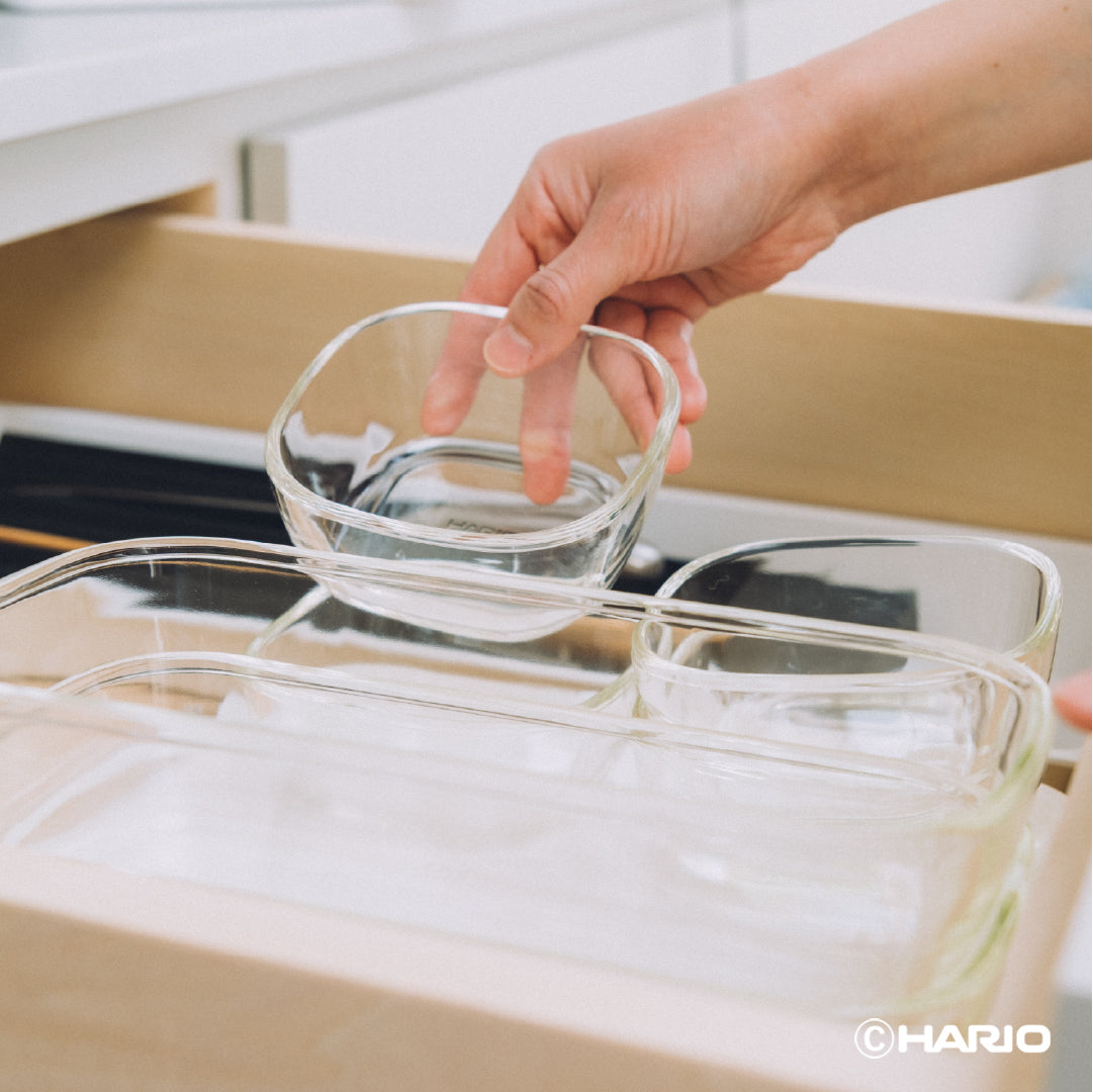 スタッキング耐熱ガラスコンテナ・スクエア10個セット – HARIO NETSHOP