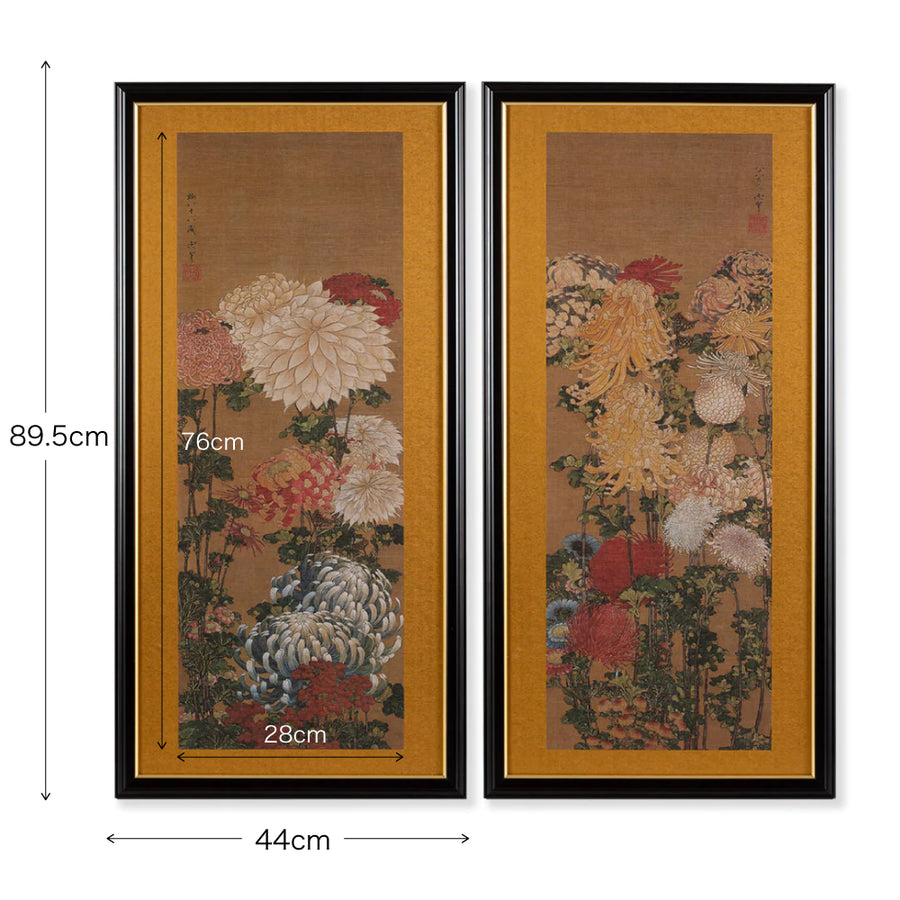 額絵 菊（双幅） 2枚セット – Shop of Hokusai ｜ 北斎館ネットショップ