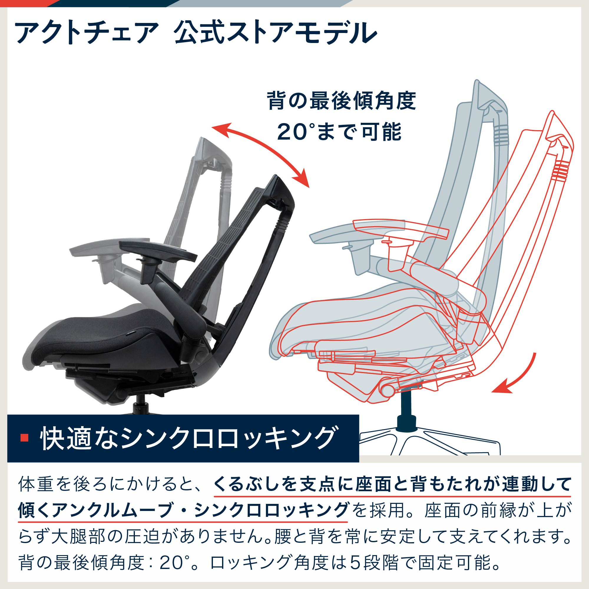 アクトチェア エラストマーバック KG427SAT1T1T1C｜オフィスチェア
