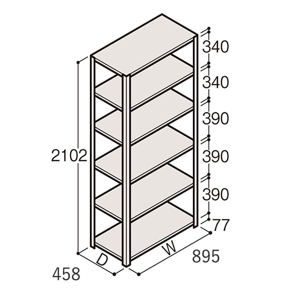 軽量タイプ RR型 開放型 ERR-173450-W7｜その他施設用家具｜イトーキ