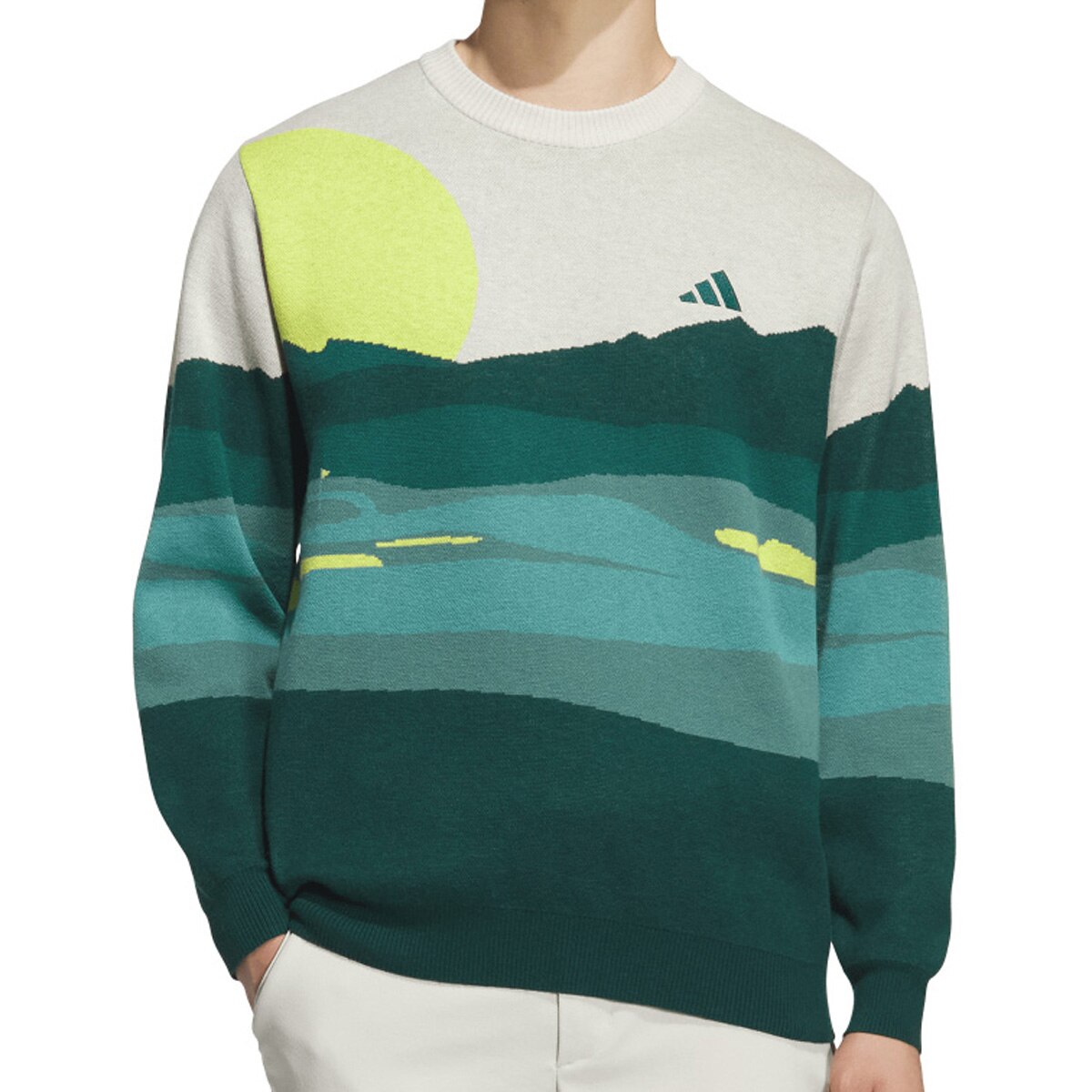 グラフィック クルーネックセーター(中間着(セーター、トレーナー