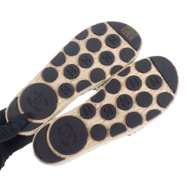 シャネル CHANEL エスパドリーユ ミュール G45590_B15919_NV733