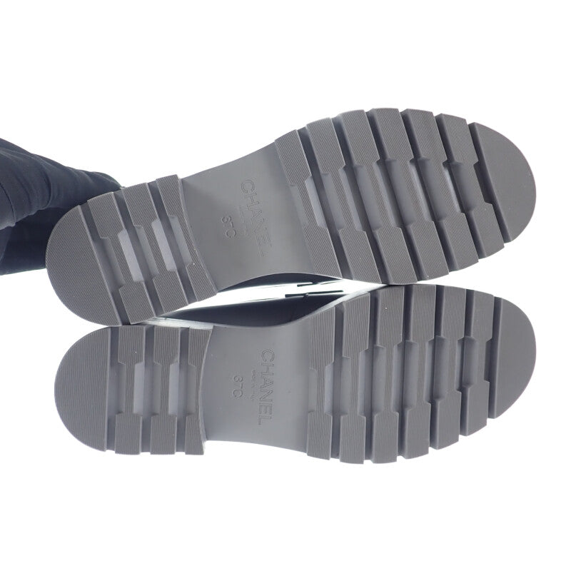 シャネル CHANEL ココマーク G45156 ローファー レザー グレー 37C