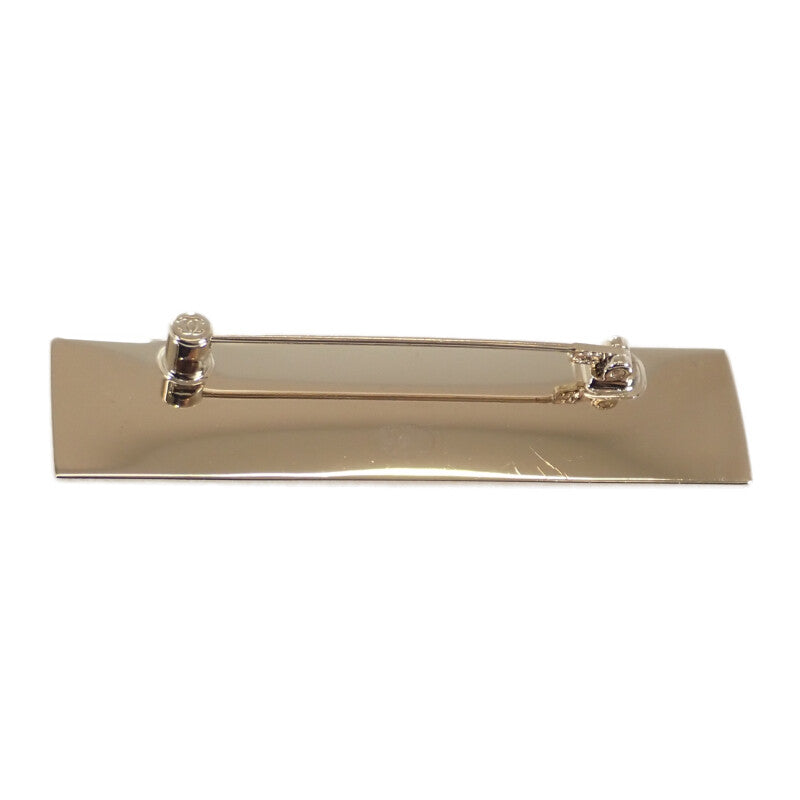 シャネル CHANEL ロゴプレート B21B刻印 ブローチ メタル ゴールド