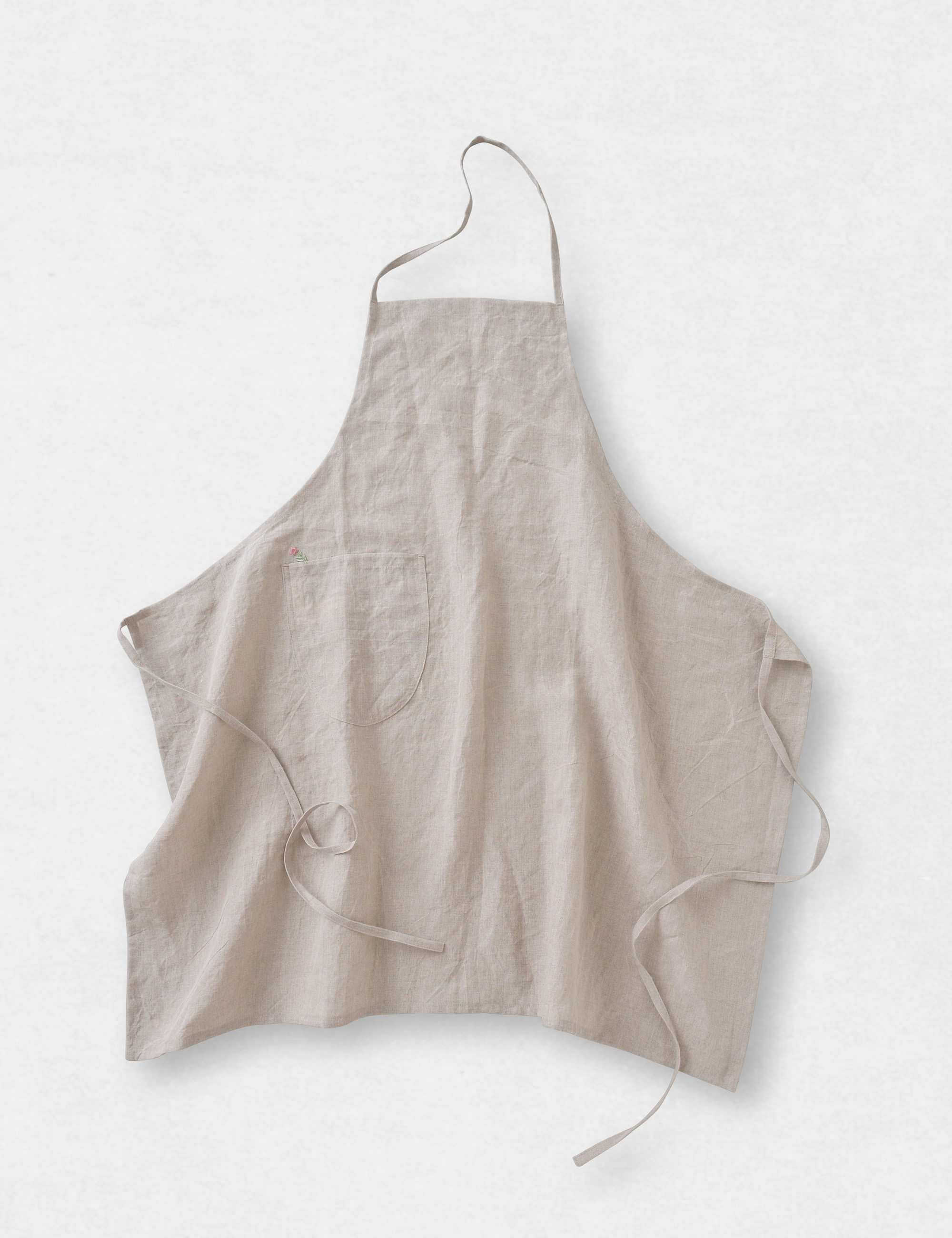 未使用】ヨーガンレール リネン ベージュ エプロン ポケット付き 巻き