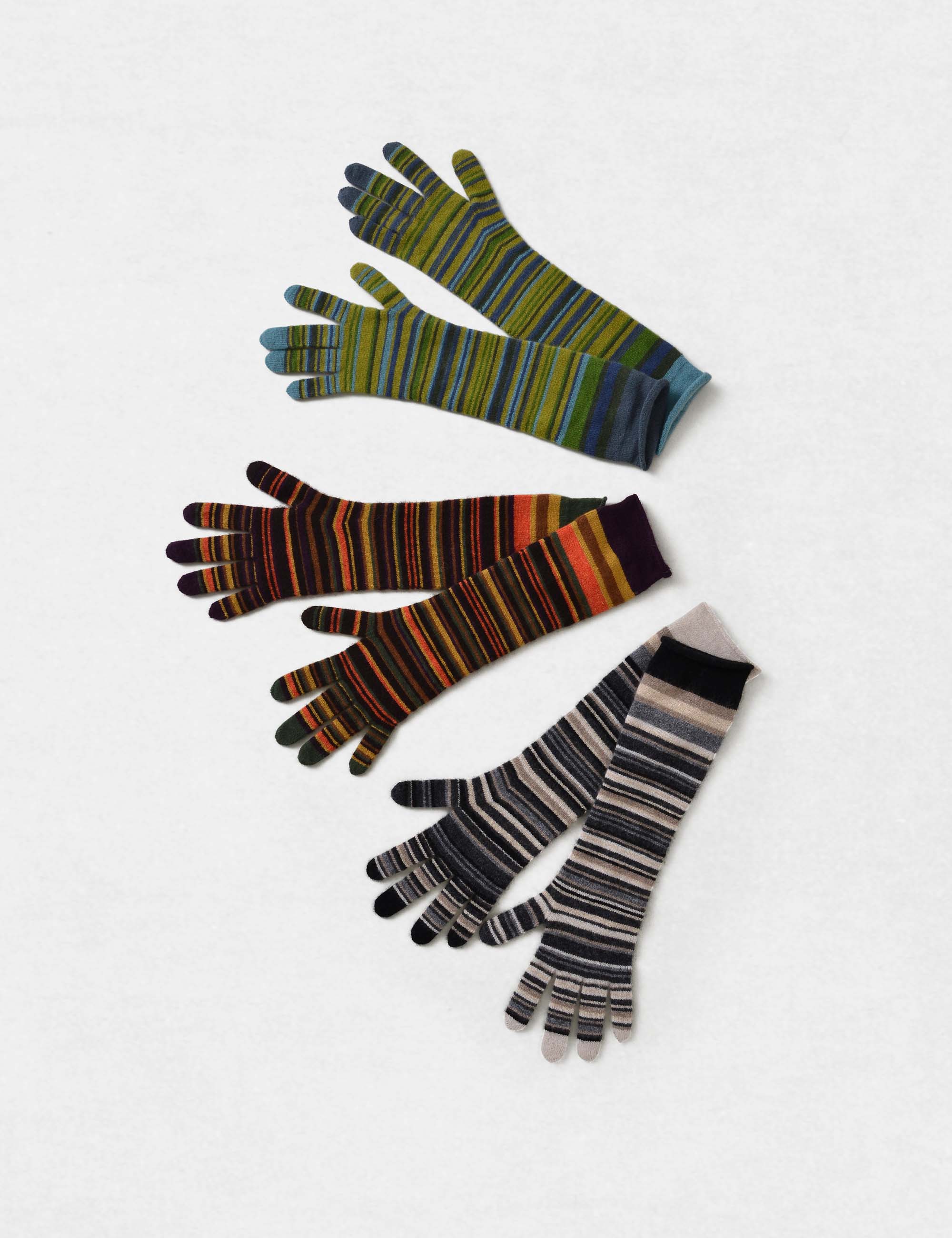 カシミヤボーダー手袋 / ババグーリ | ヨーガンレール ババグーリ