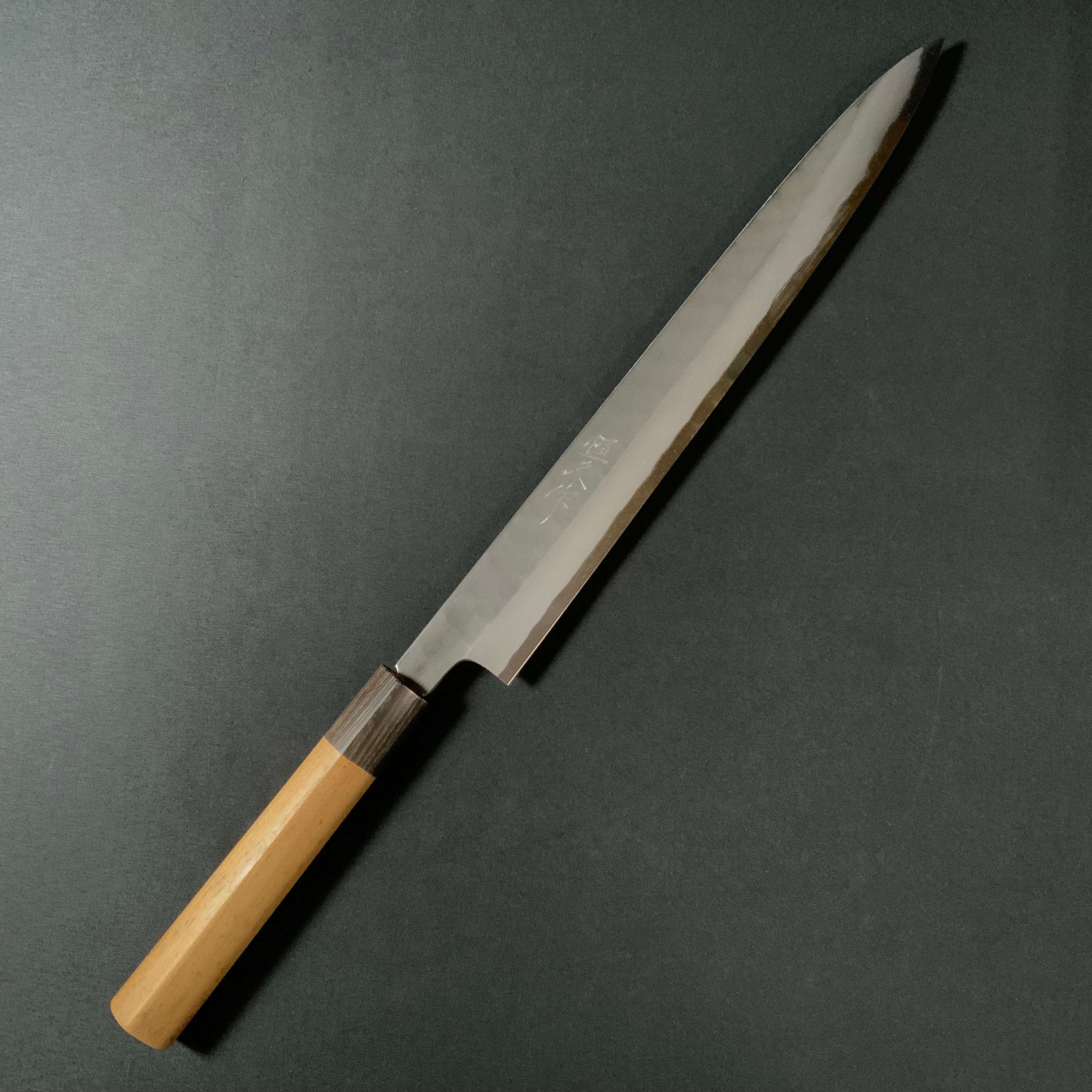恒久作 柳刃包丁 黒槌目 SK鋼鍛接 300mm Tsunehisa Yanagiba Kitchen Knife