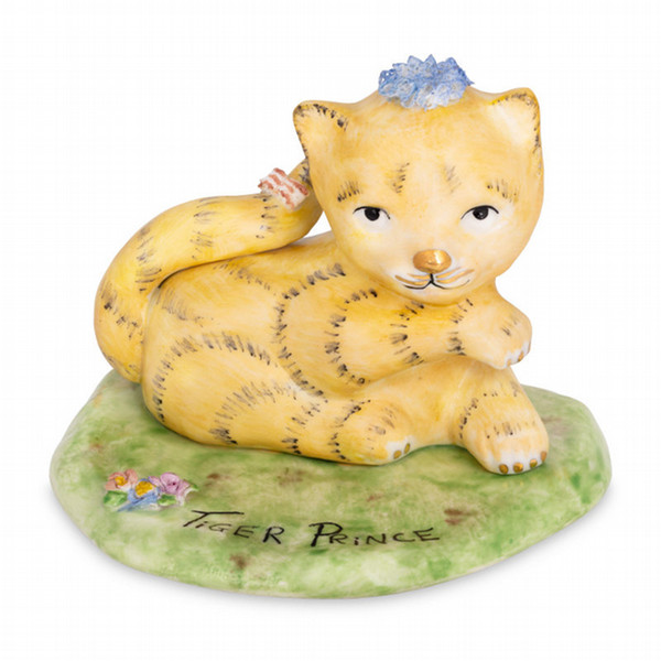 希少 美品 アイリッシュドレスデン 猫 フィギュリン アンティーク