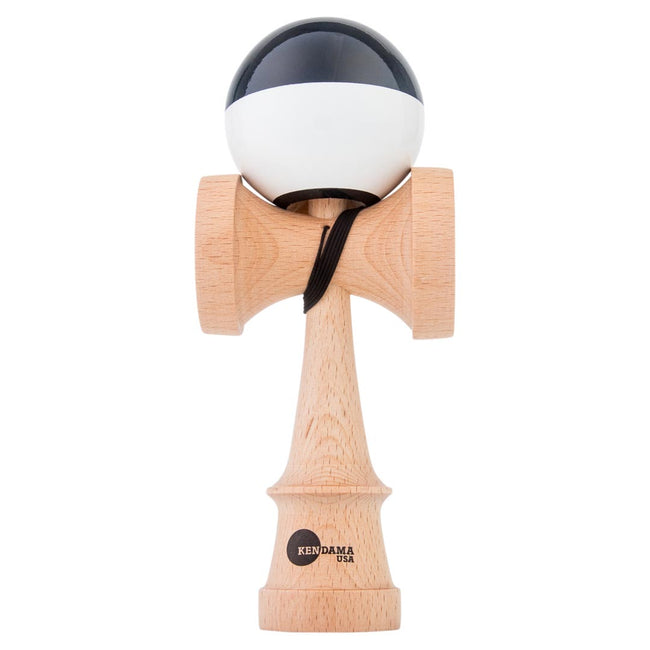 Kendama USA - Kaizen Half Split - JET Shape - Black & White