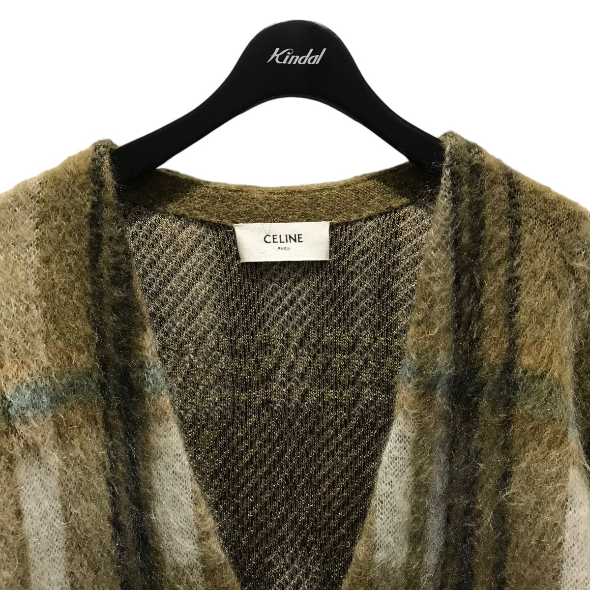 CELINE(セリーヌ) チェックモヘアカーディガン2A32J204L 2A32J204L