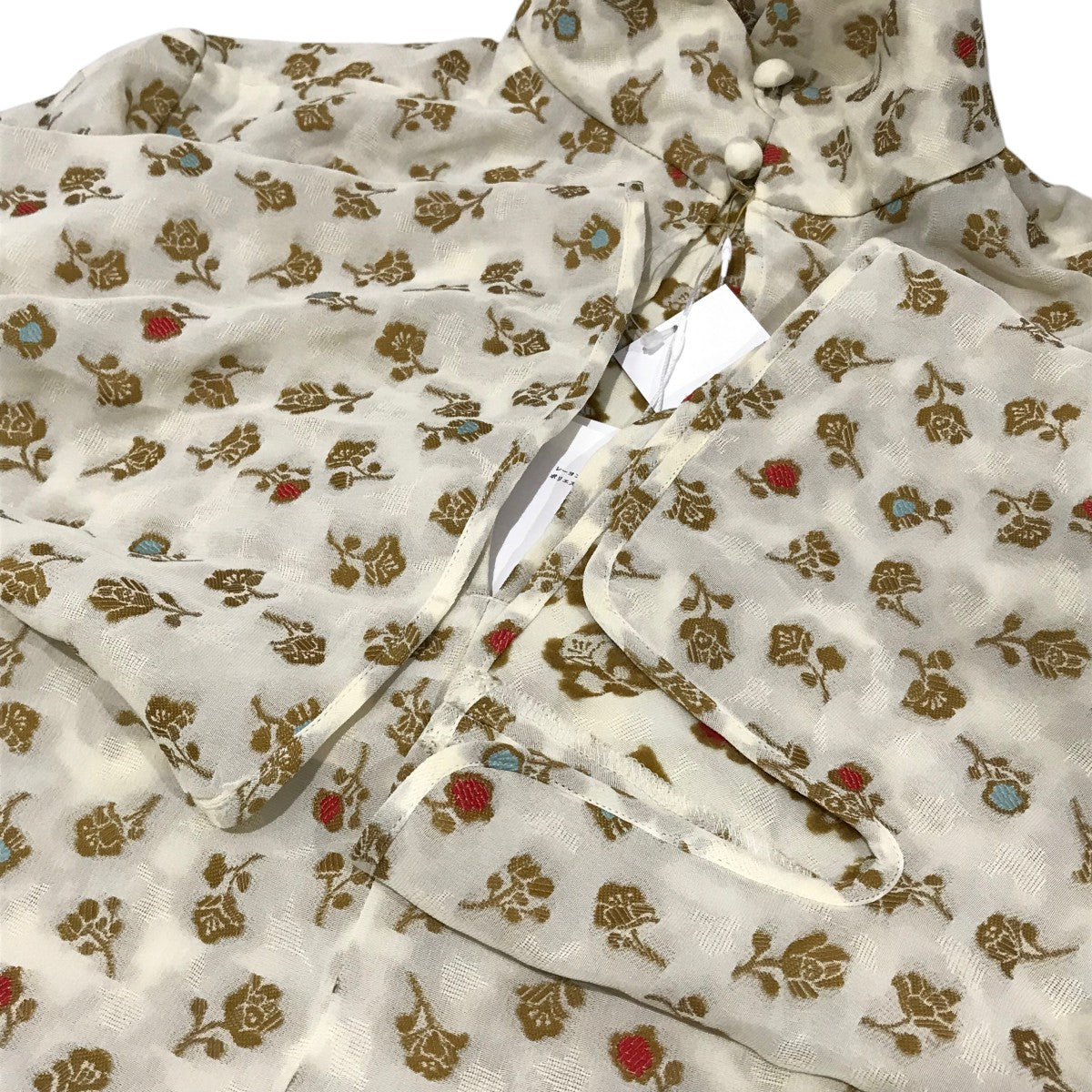 mame kurogouchi(マメクロゴウチ) 25SS【Floral Jacquard Hight Neck