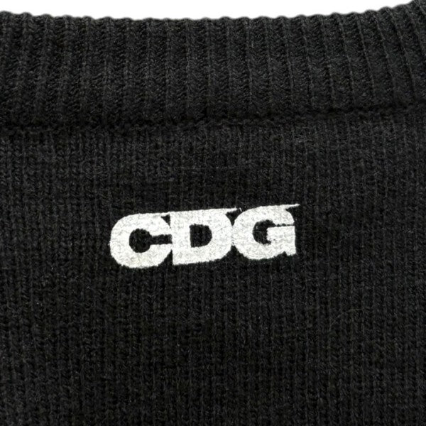 CDG(シーディージー) OUTSIDE SEAM LONG BACK PULLOVER ブラック