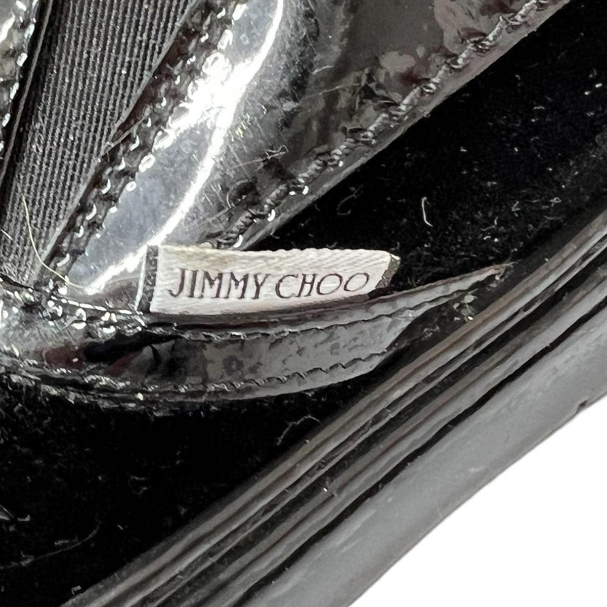 JIMMY CHOO(ジミーチュウ) ベロアスタッズスリッポン ブラック サイズ