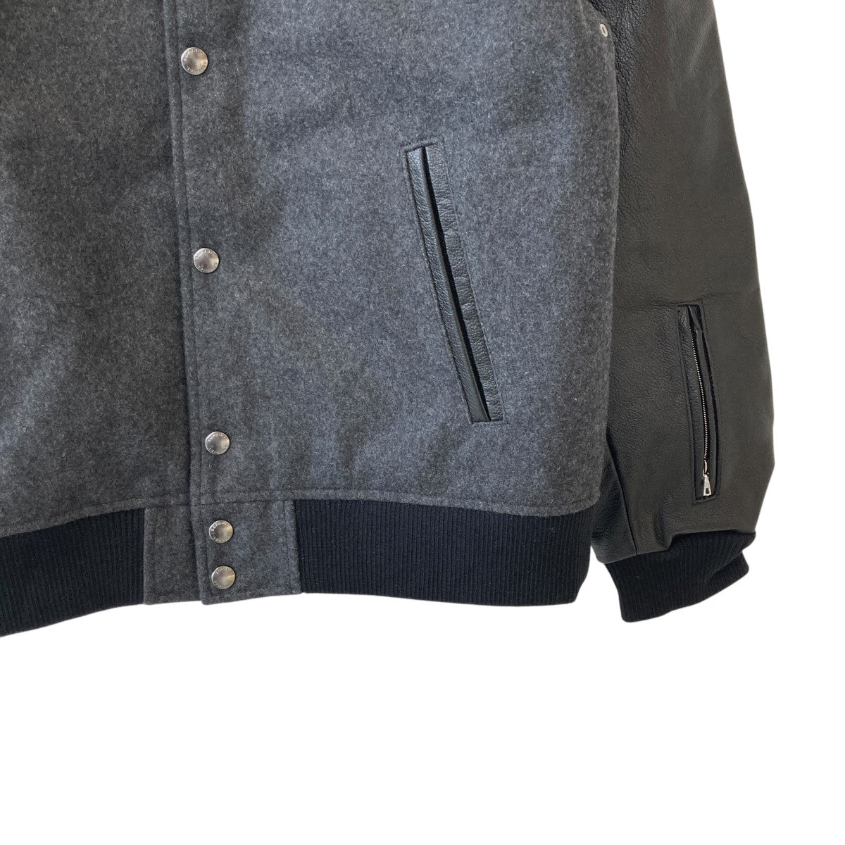 SOPHNET．(ソフネット) LEATHER SLEEVE VARSITY JACKETスタジャンSOPH