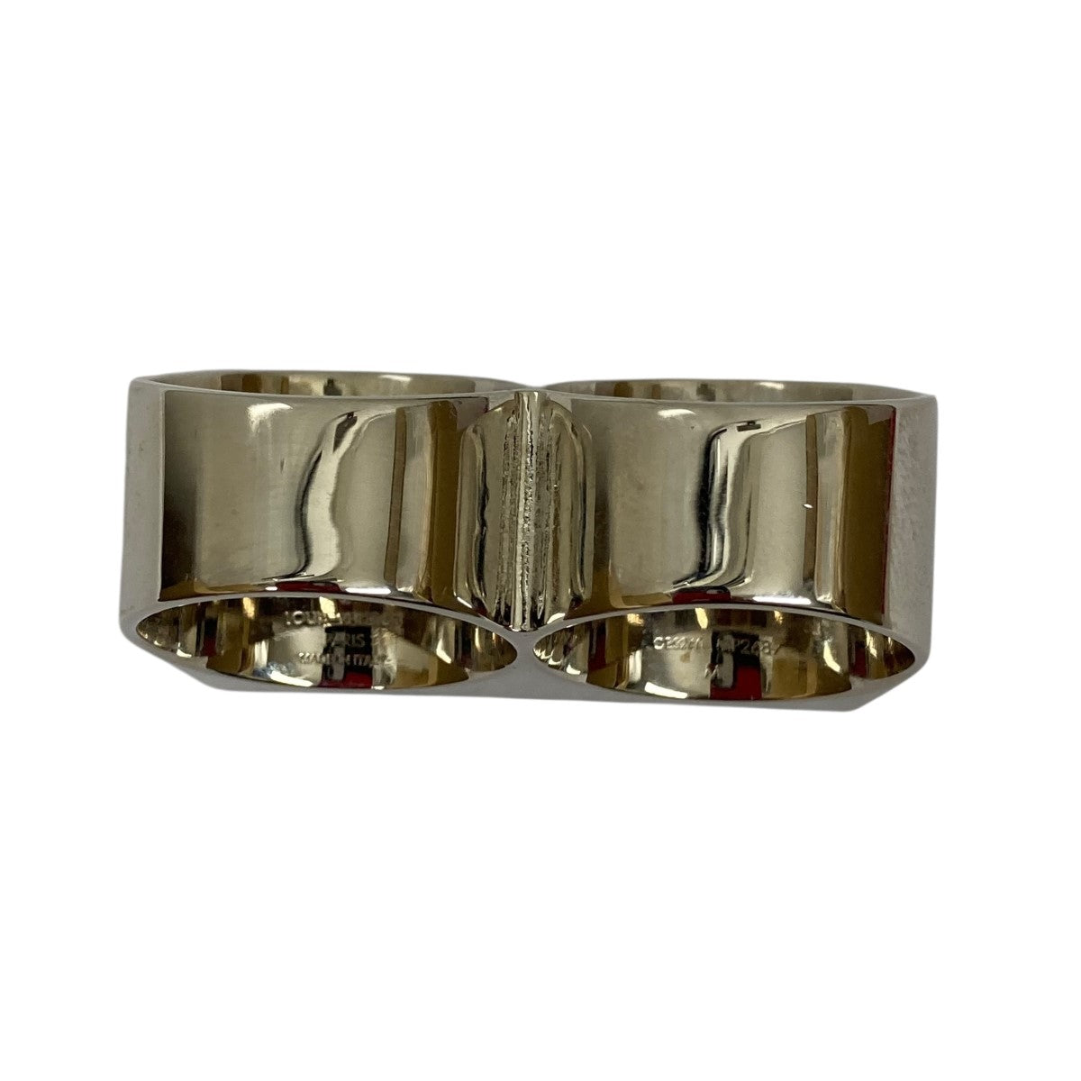 LOUIS VUITTON×NIGO ラインストーンダブルスクエアードLVリングMP2687