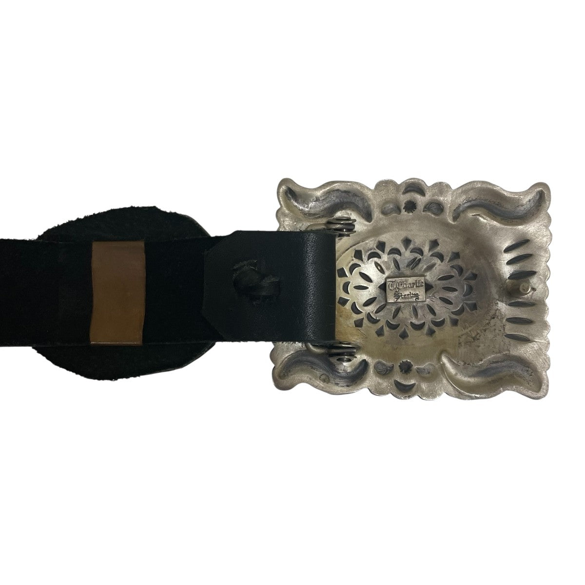 NAVAJO(ナバホ) Tom Charlie ナバホ族コンチョベルト VINTAGE ブラック